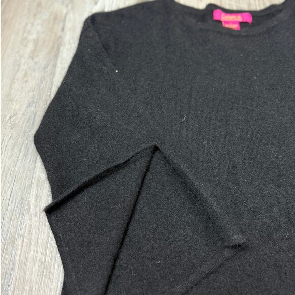 Catherine Malandrino 100% Cashmere Black Crewneck Sweater Women’s Small - Picture 3 of 7